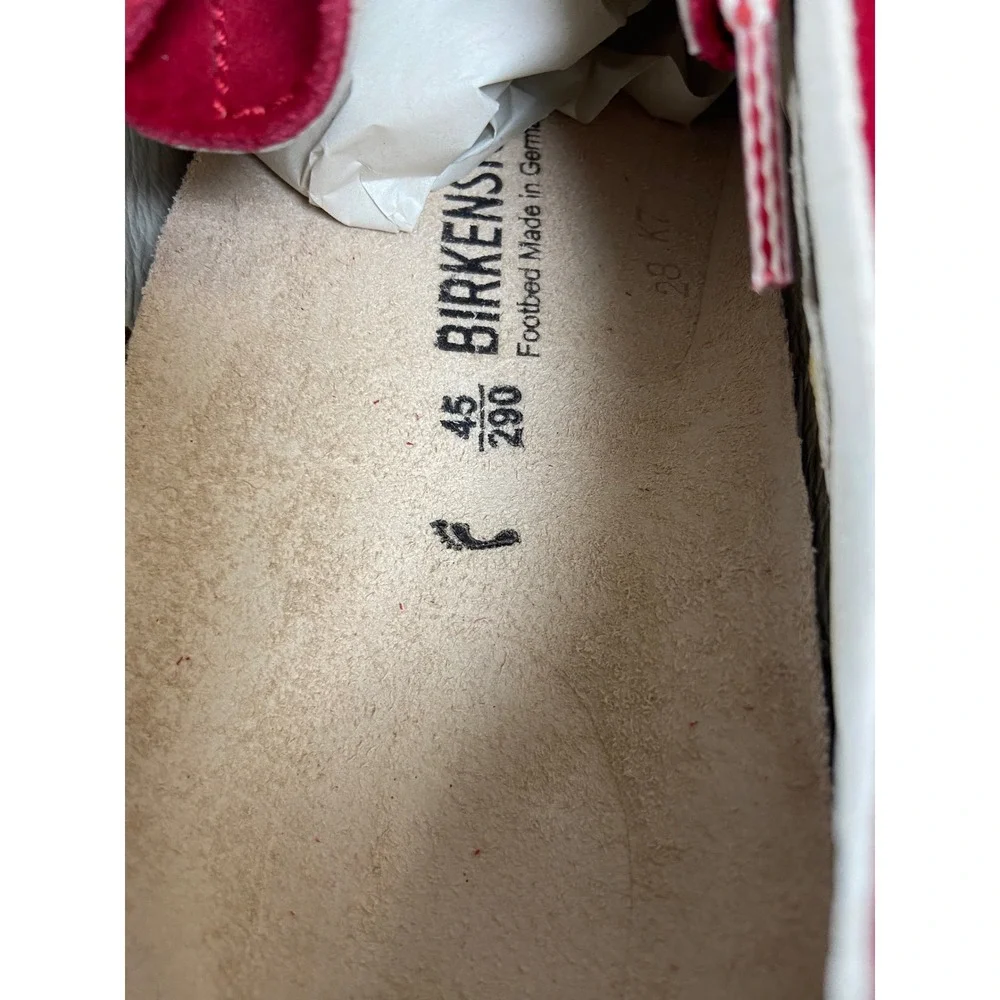 Birkenstock Men's US 12 EU 45 Pasadena Red Suede Veloursleder‎ Lace Up Shoes NEW